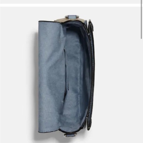 Coach Georgie Saddle Bag in Signature Canvas Blue - Picture 3 of 9